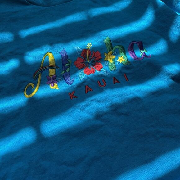 VTG Aloha Beach Resort Kauai T-Shirt Adult Xl Hawai’i Hanes Beefy T Bright - Picture 2 of 6